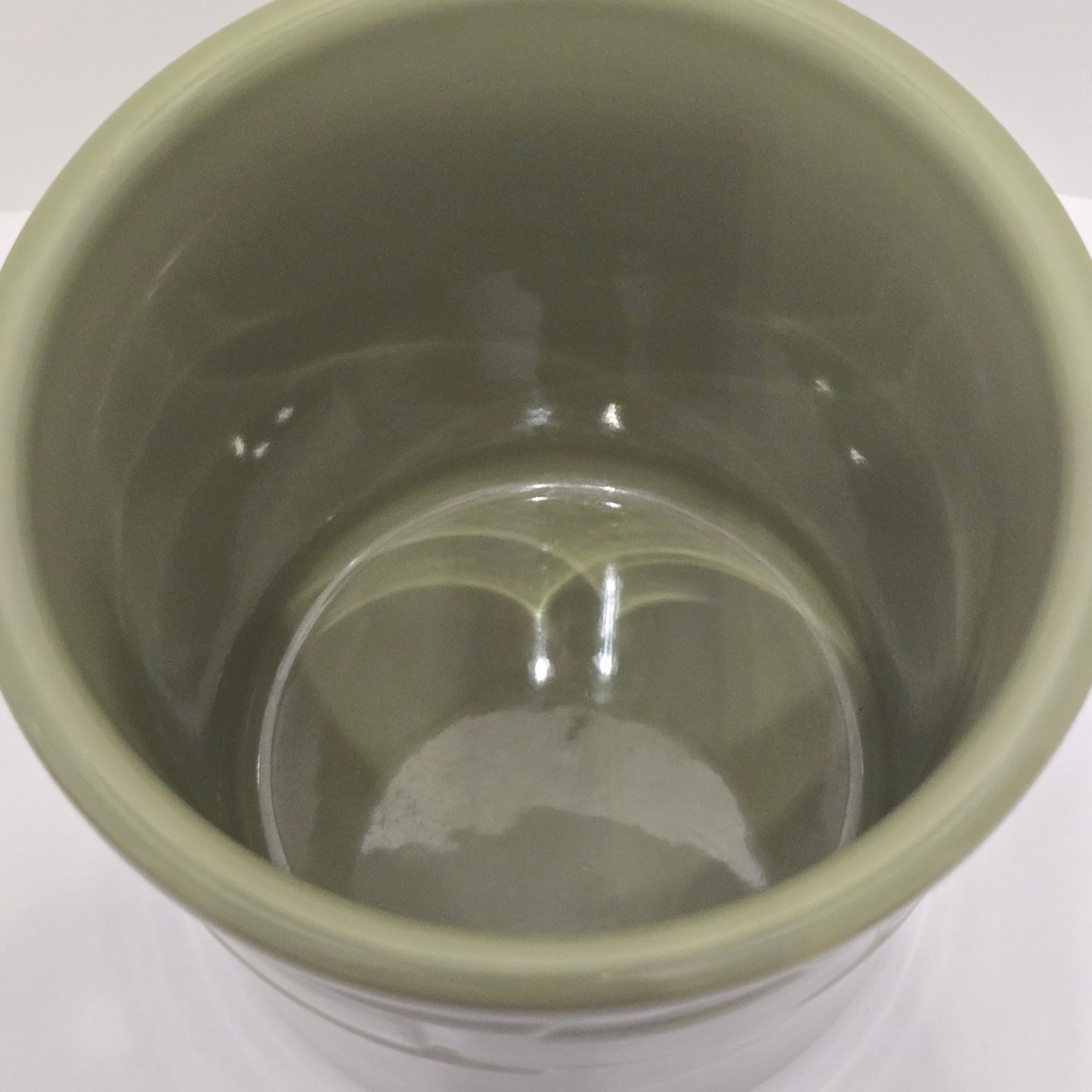 Longaberger Pottery Woven Traditions Sage 2 Quart Utensil Crock - Picture 2 of 4